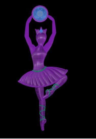 Ballerina necklace 3D print model_8