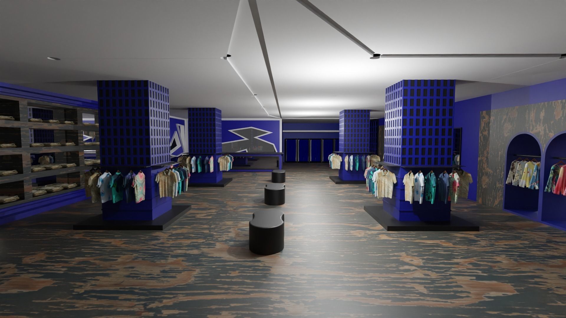 Clothing Store interior  Low-poly 3D model_2