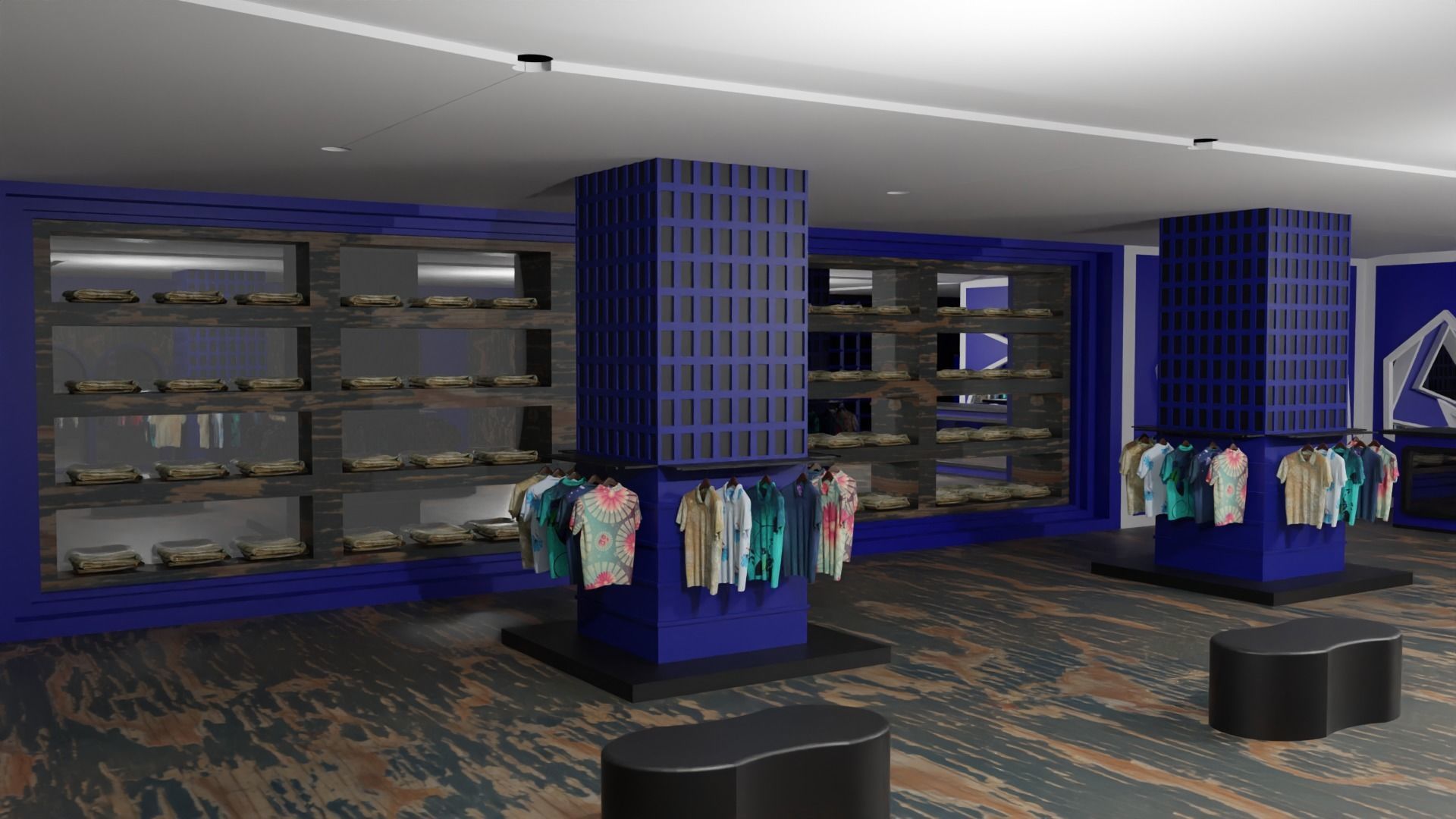 Clothing Store interior  Low-poly 3D model_4