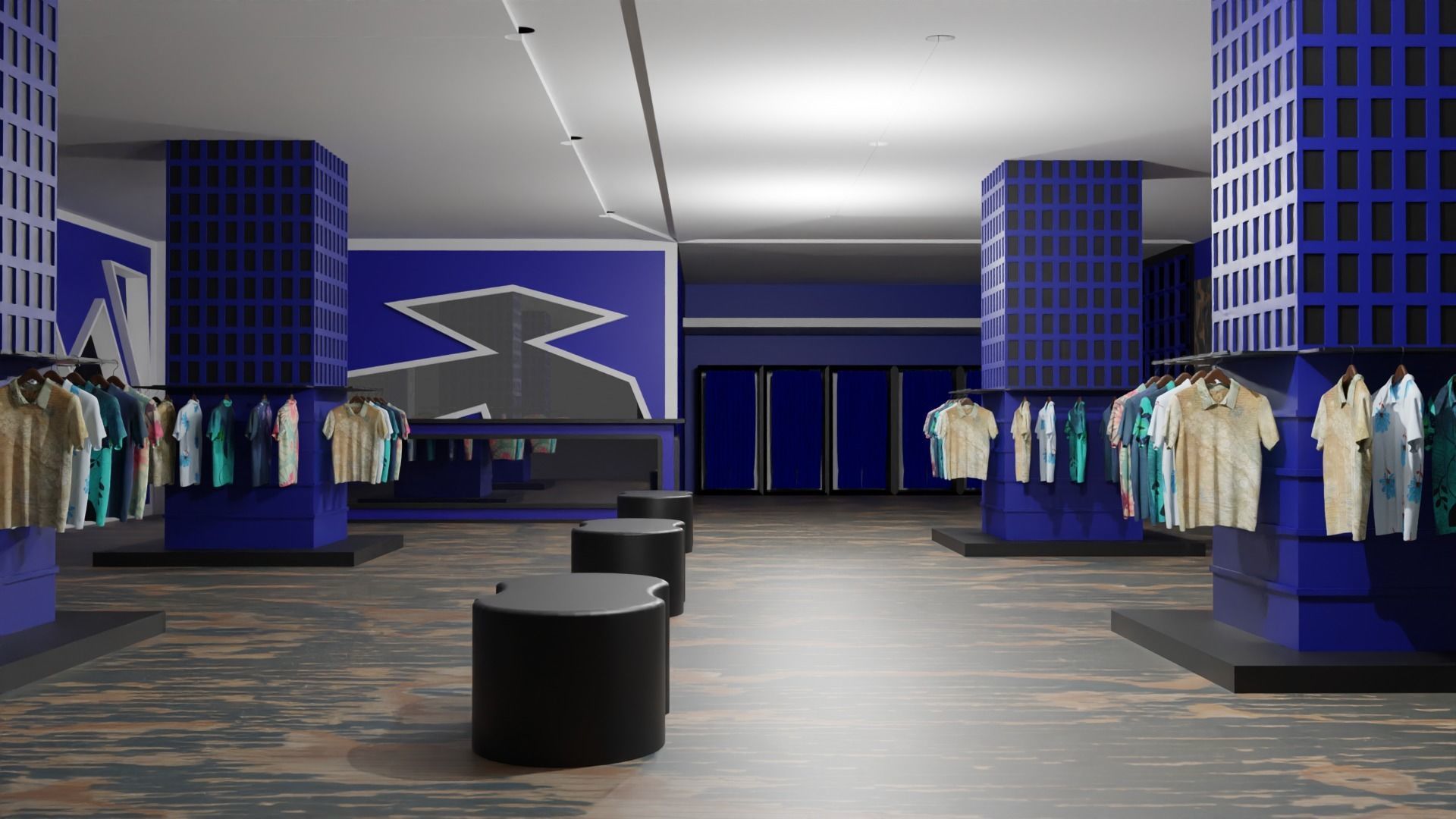 Clothing Store interior  Low-poly 3D model_5