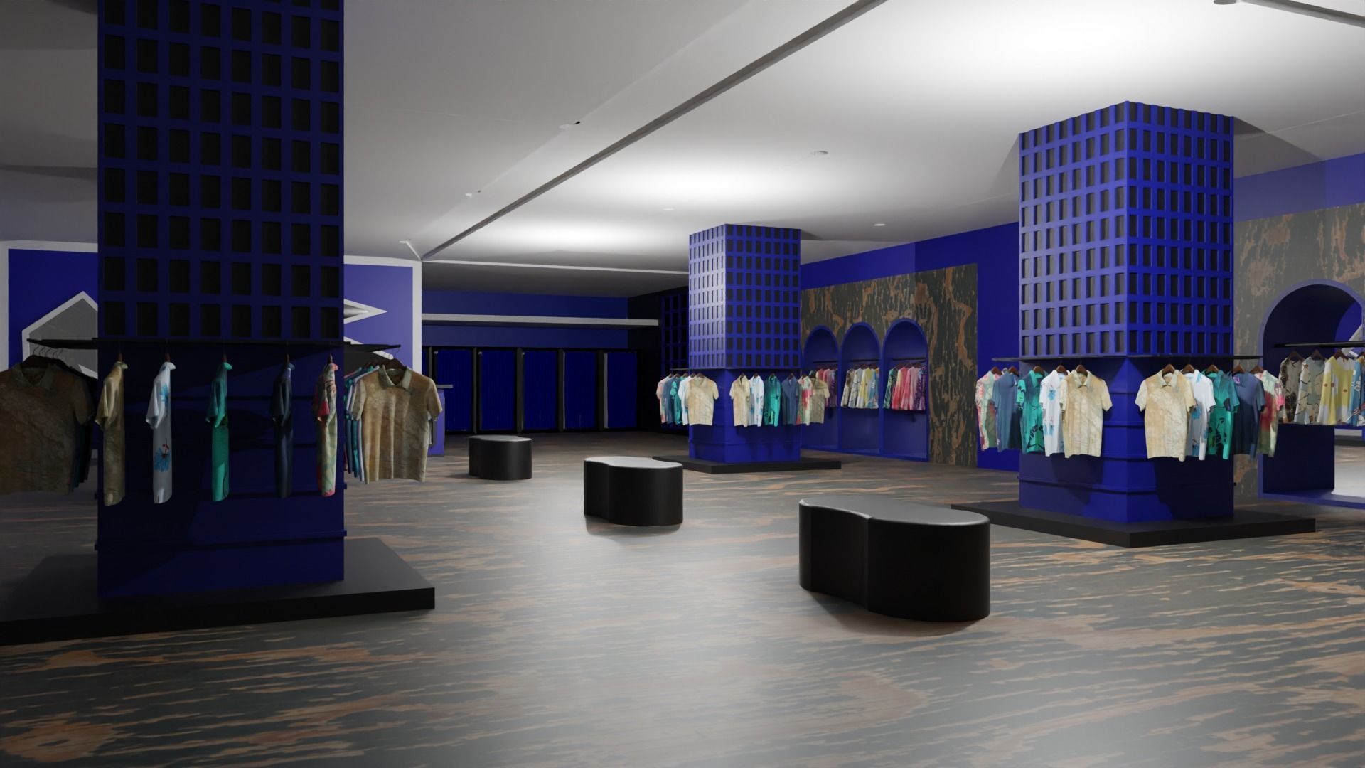 Clothing Store interior  Low-poly 3D model_6
