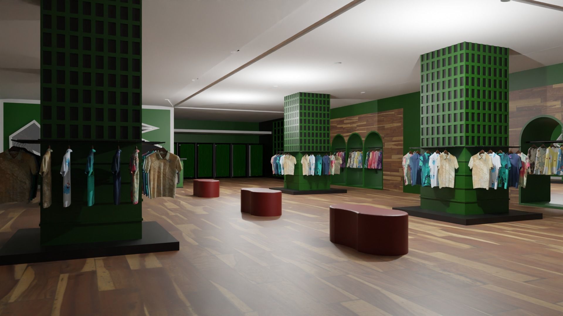 Clothing Store interior  Low-poly 3D model_6