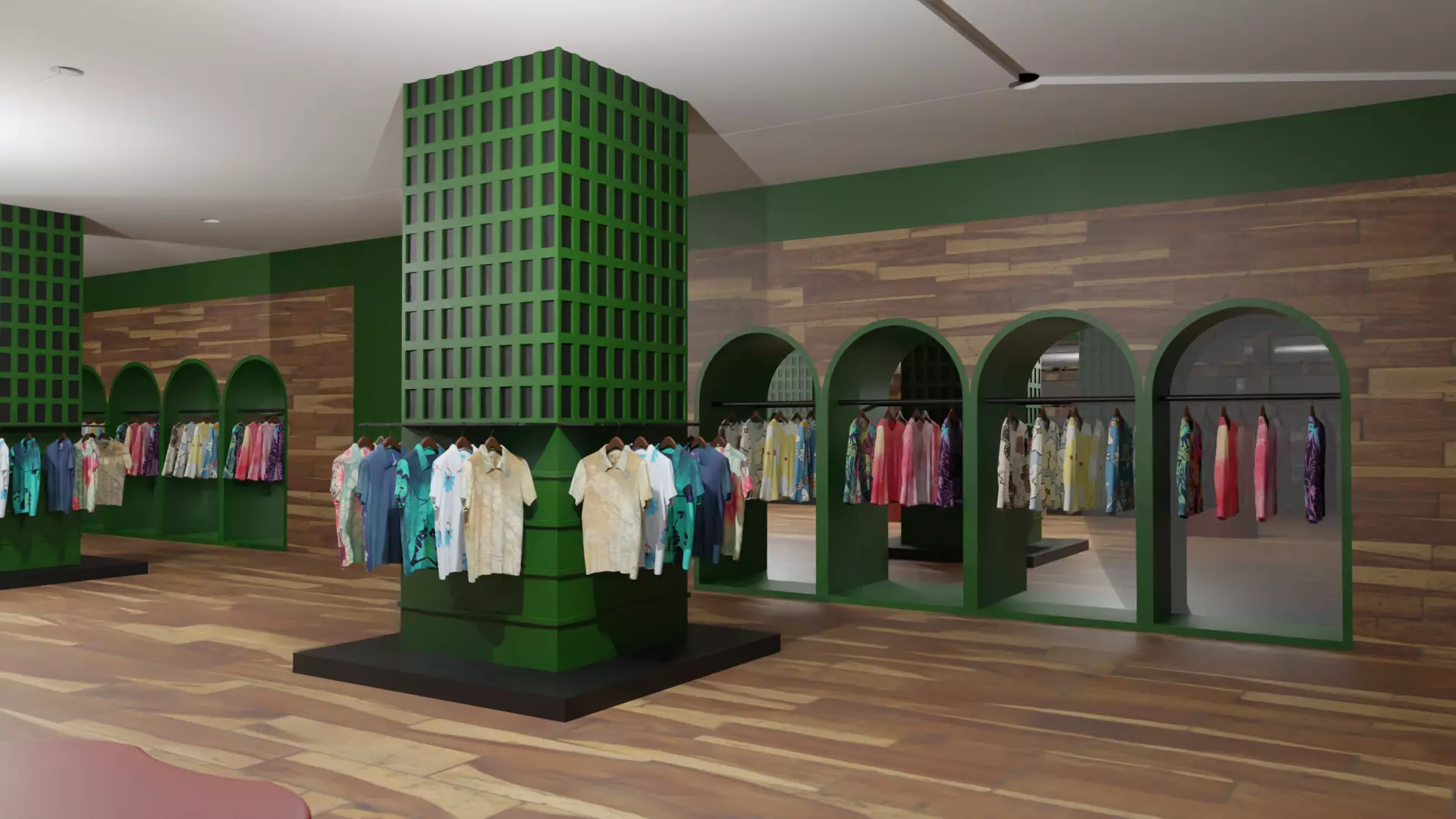 Clothing Store interior  Low-poly 3D model_0