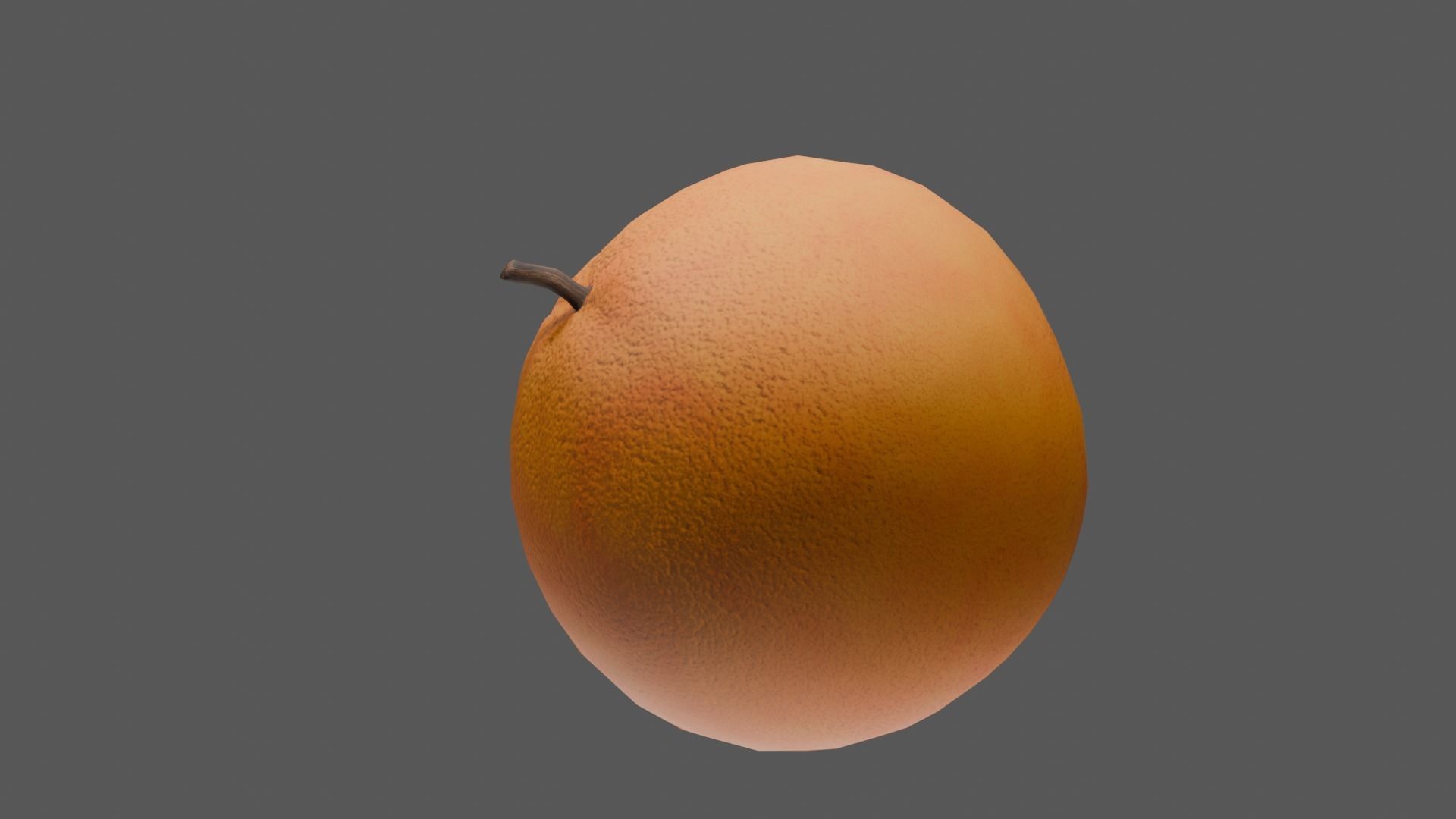 Orange Low-poly 3D model_6