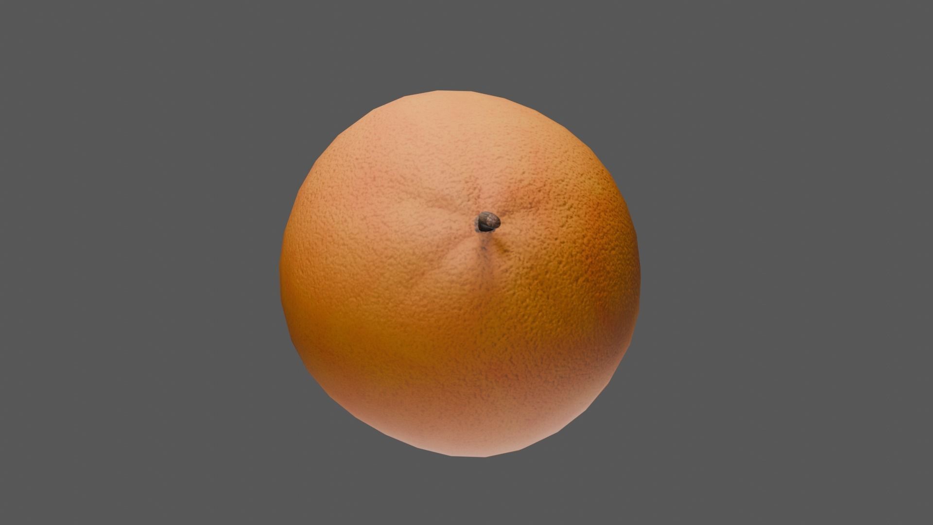 Orange Low-poly 3D model_9