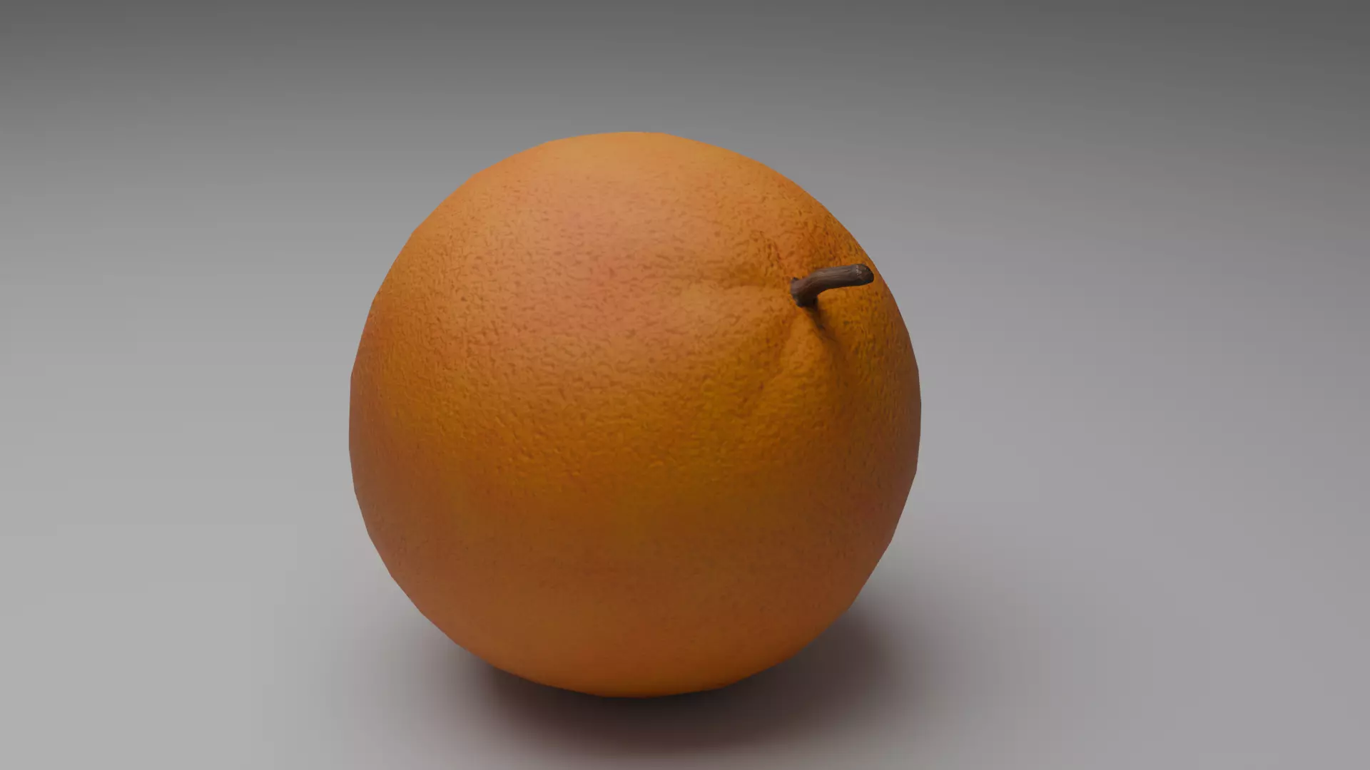 Orange Low-poly 3D model_0