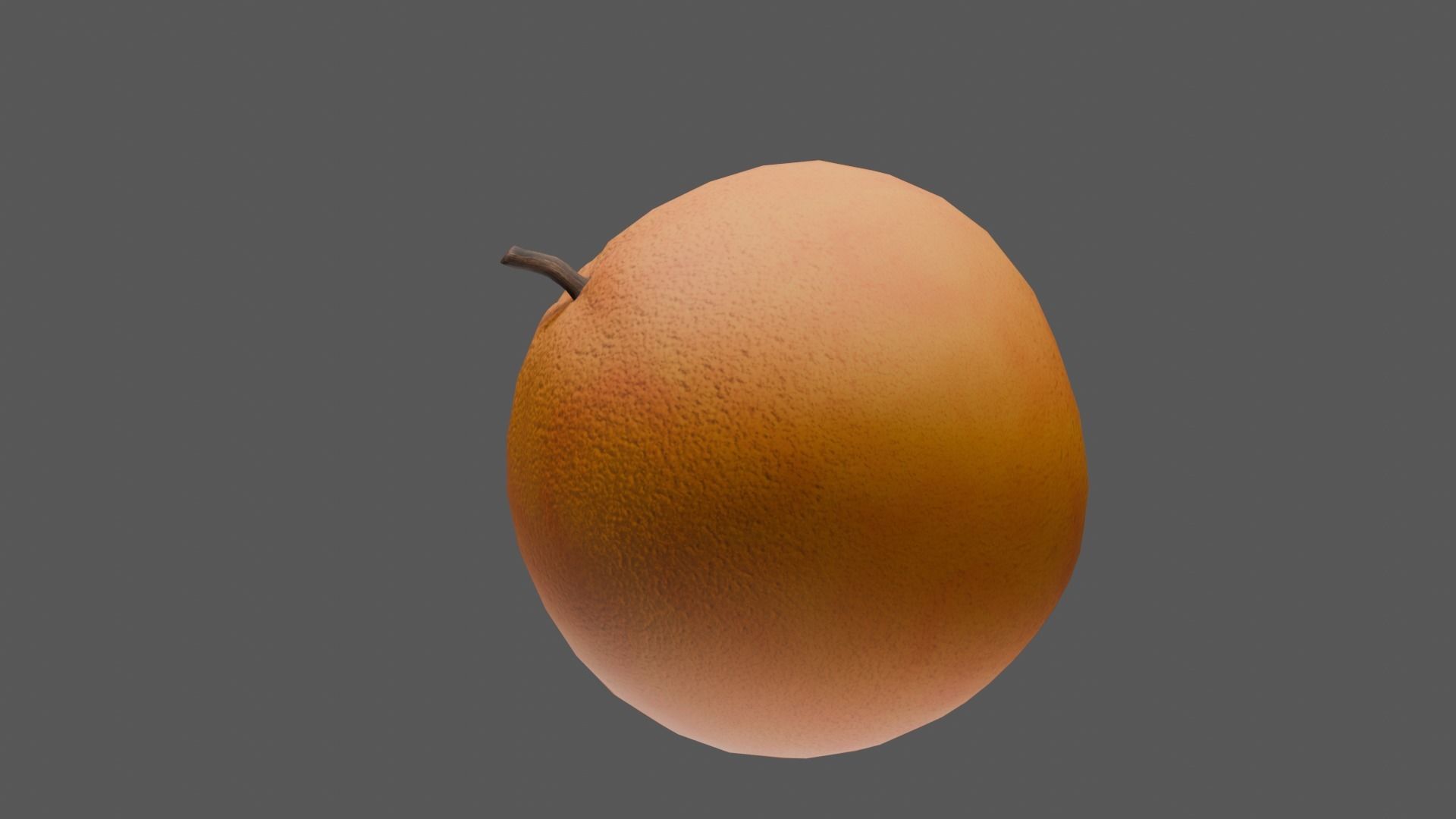 Orange Low-poly 3D model_7