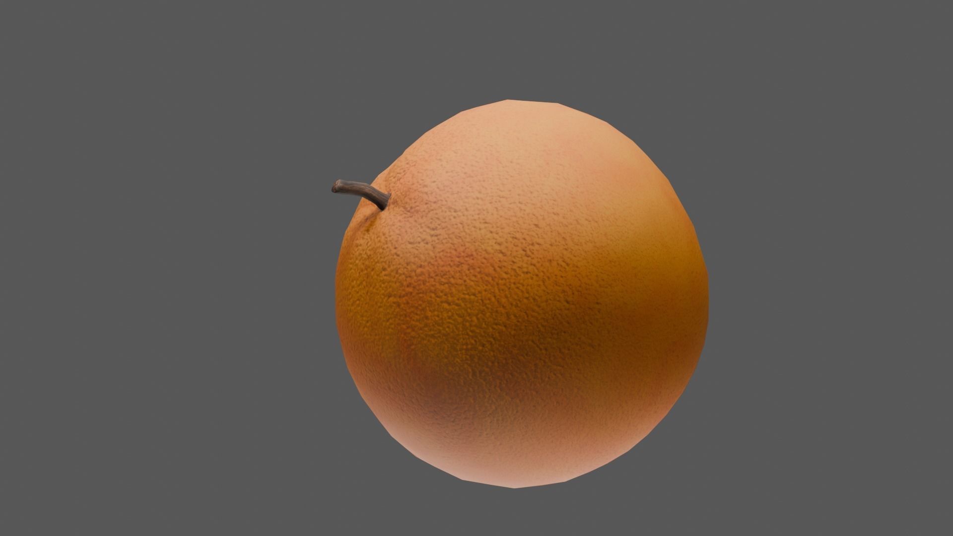 Orange Low-poly 3D model_2