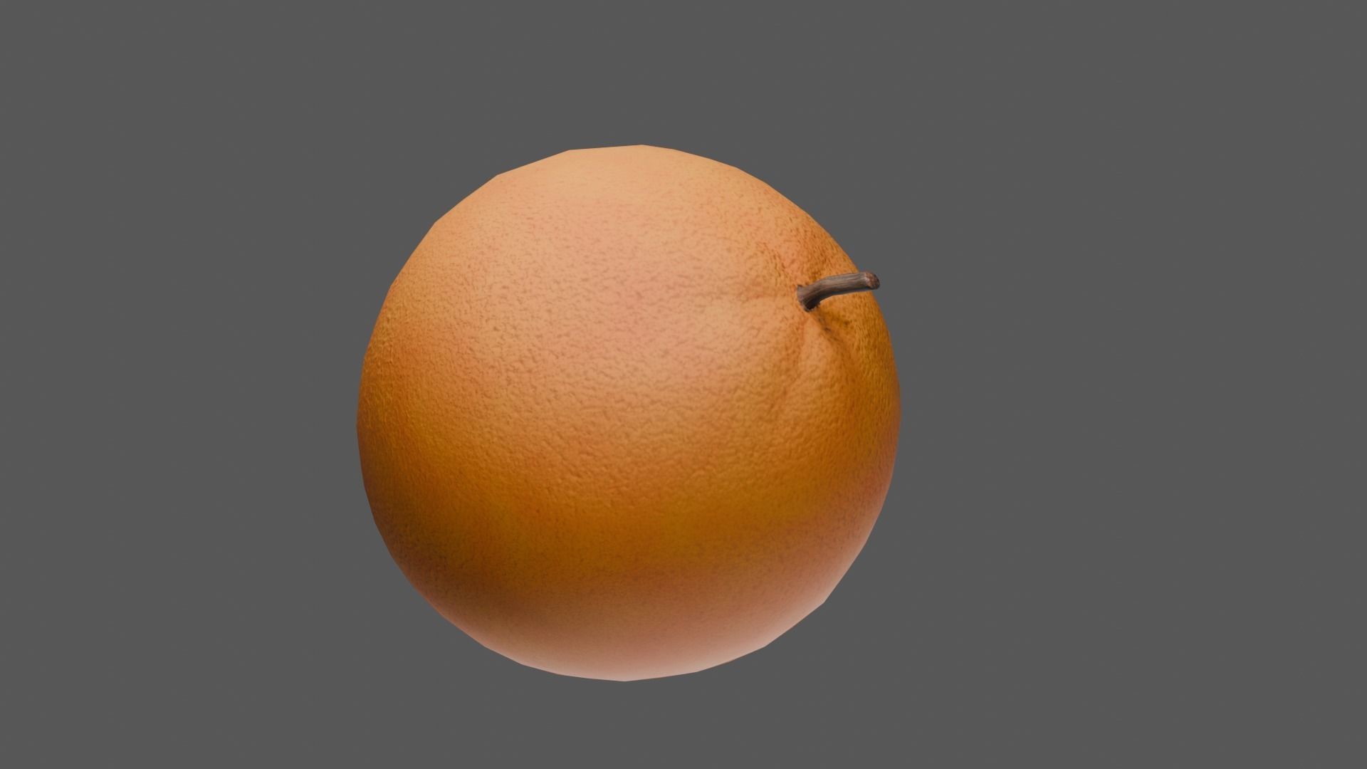 Orange Low-poly 3D model_29
