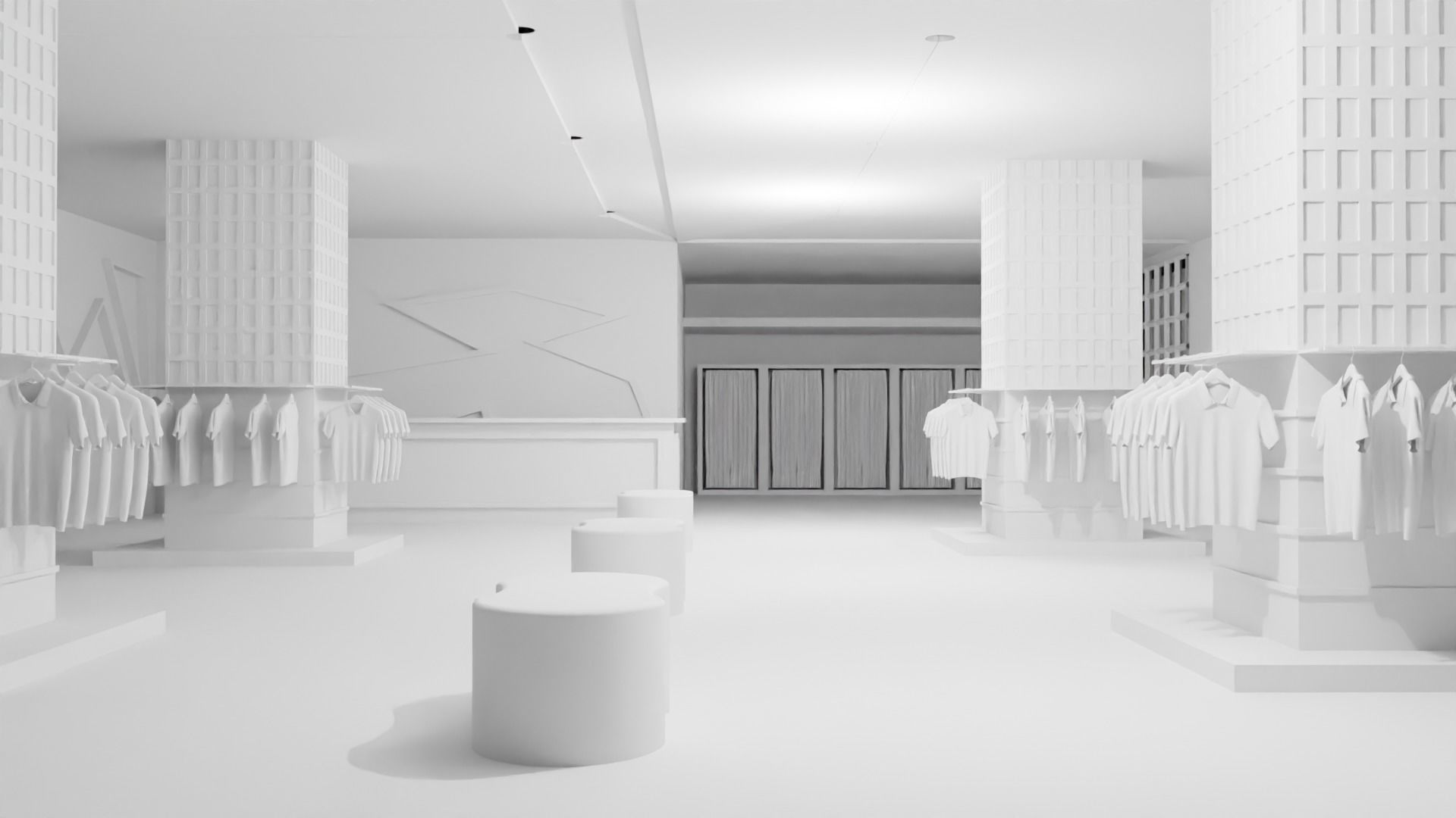 Clothing Store interior  Low-poly 3D model_5