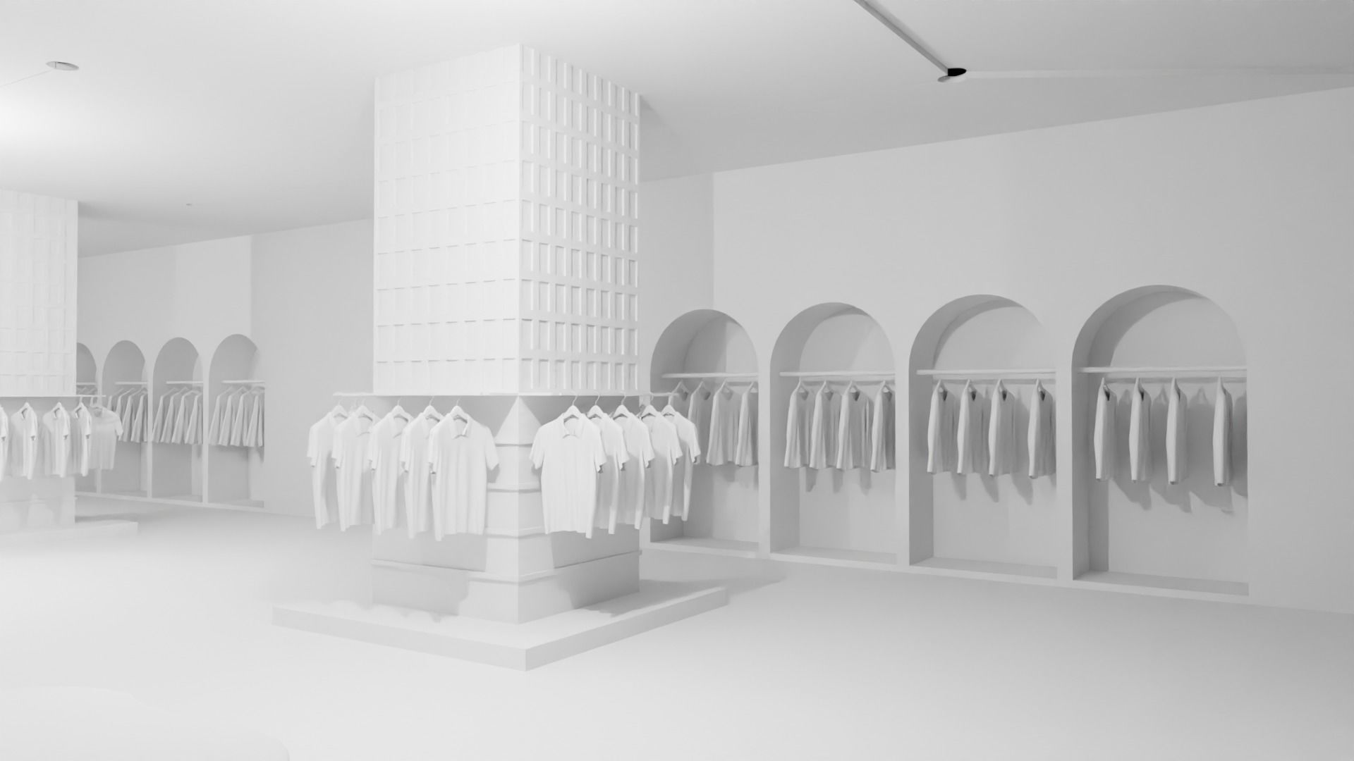 Clothing Store interior  Low-poly 3D model_3