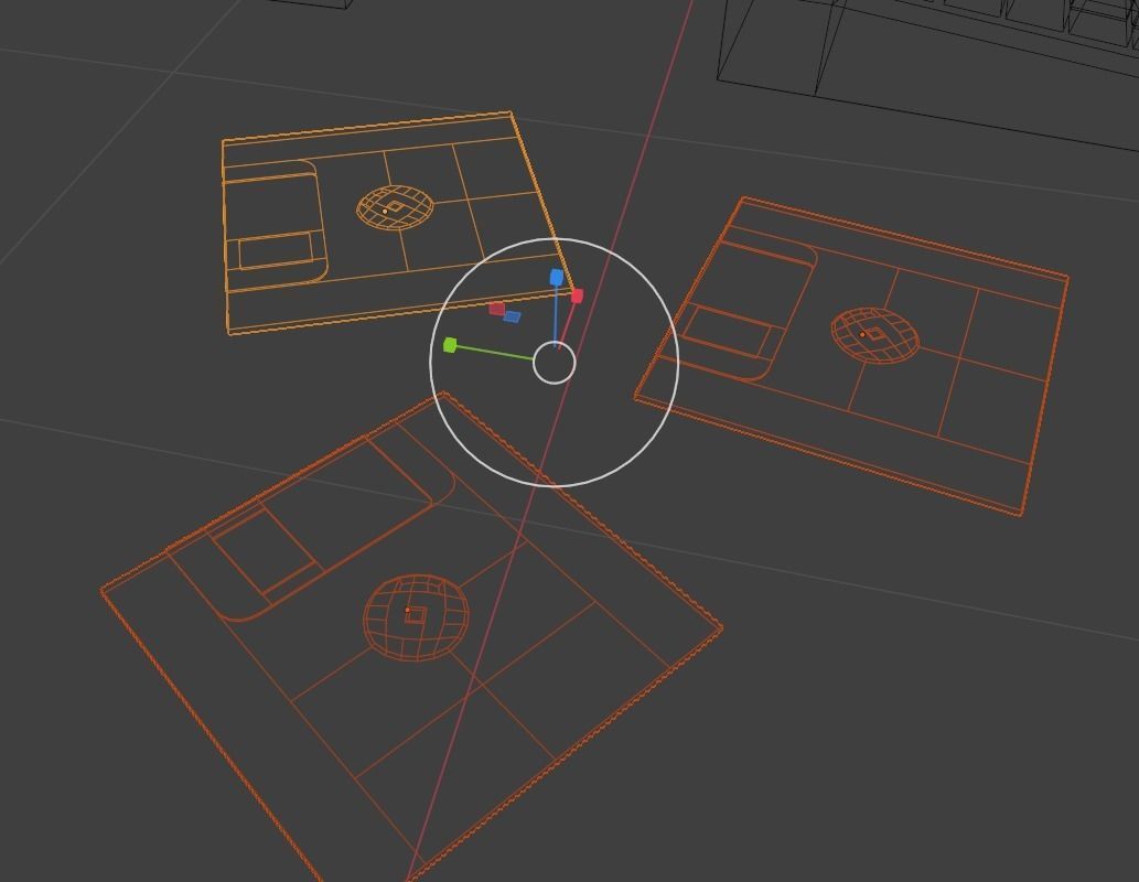Retro PC Low-poly 3D model_5