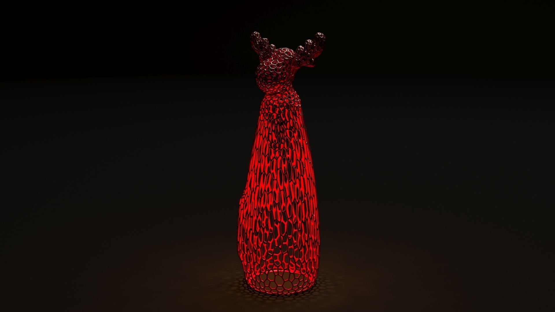 Christmas decor lamp elk 3D print model_10