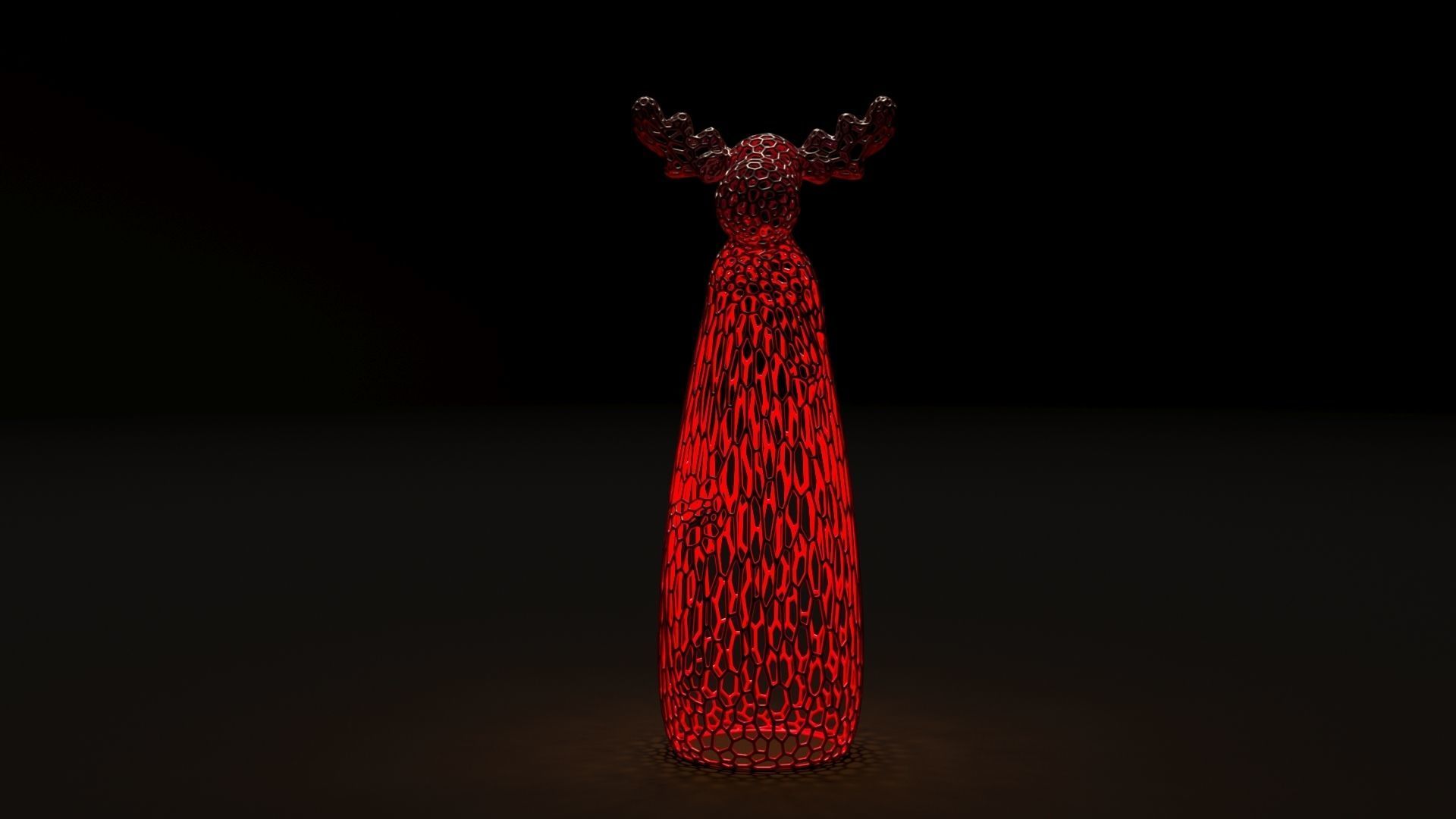Christmas decor lamp elk 3D print model_17