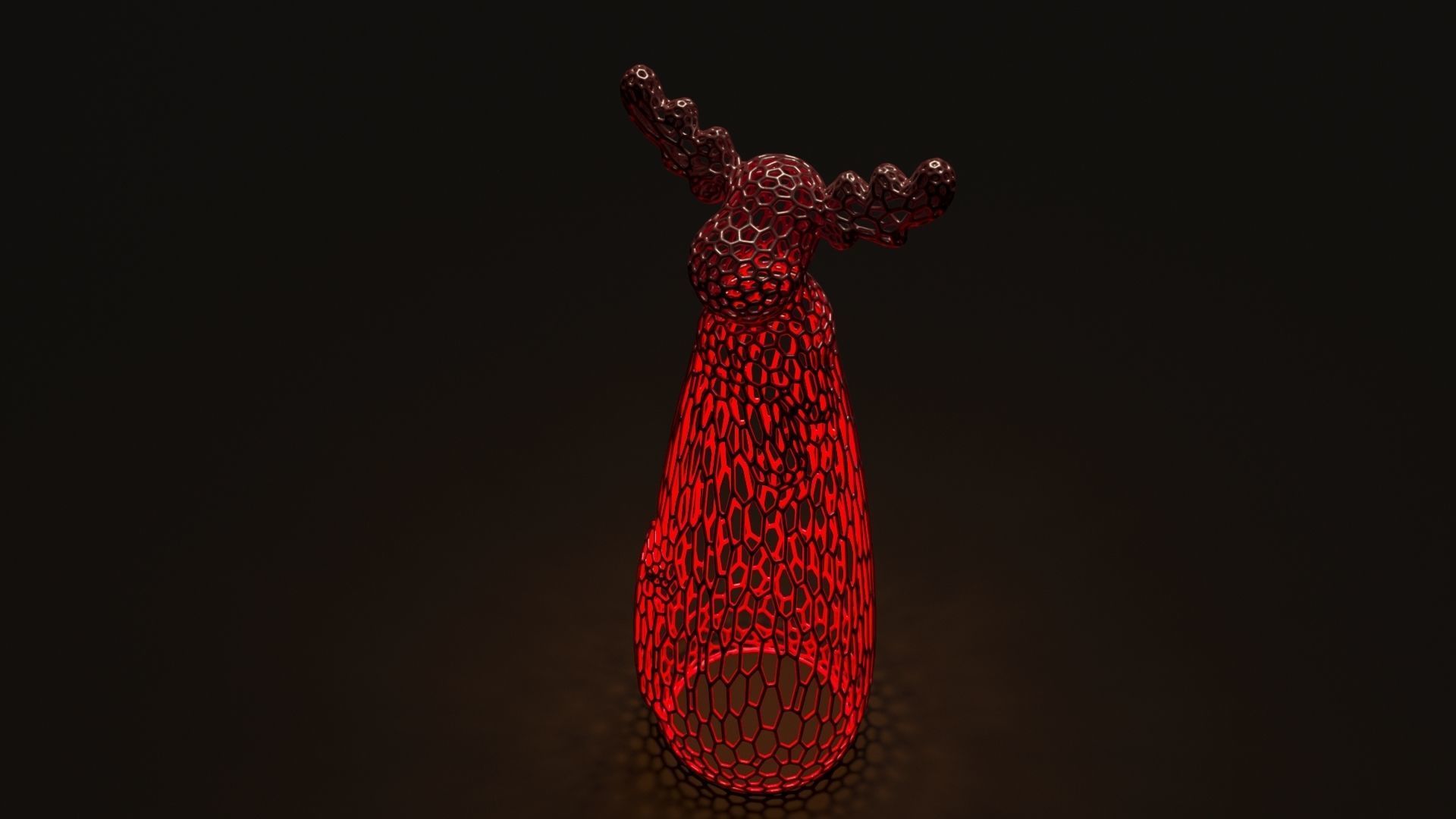 Christmas decor lamp elk 3D print model_19
