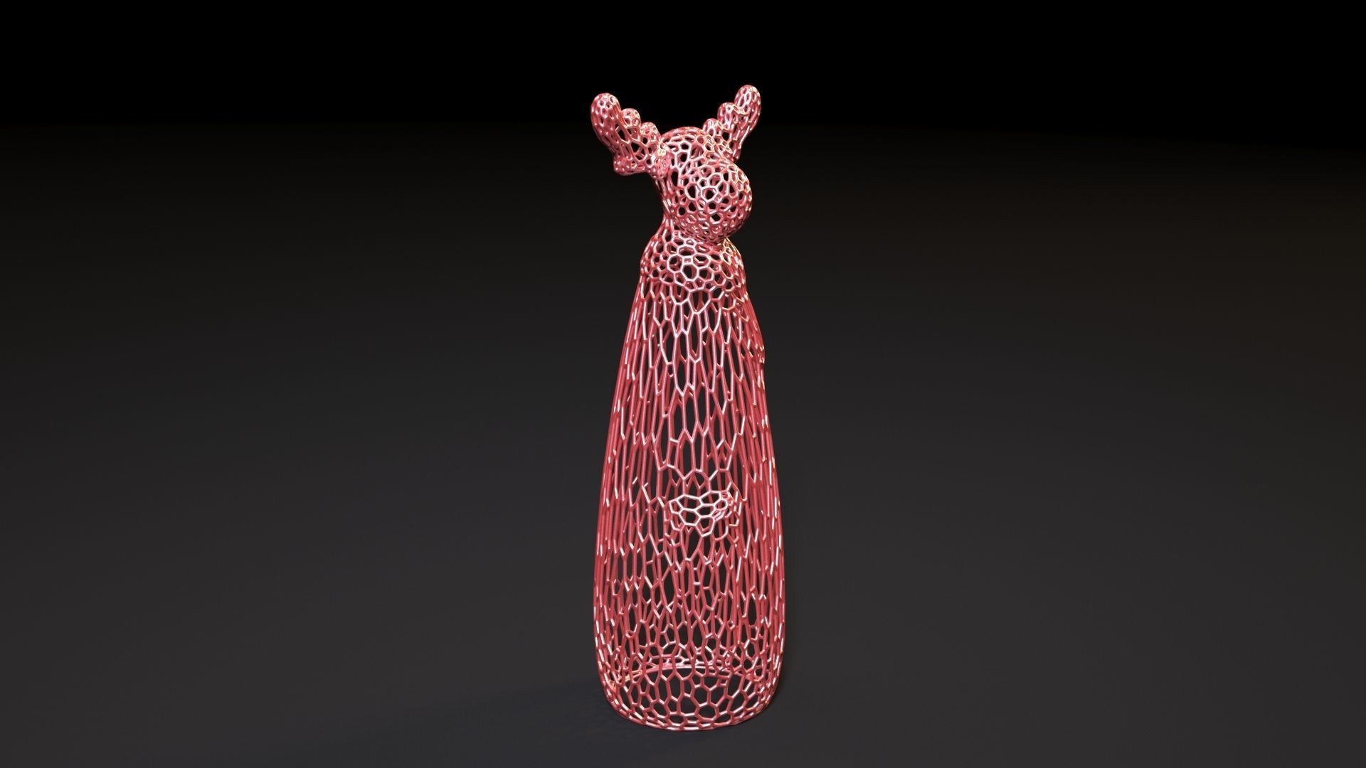Christmas decor lamp elk 3D print model_7