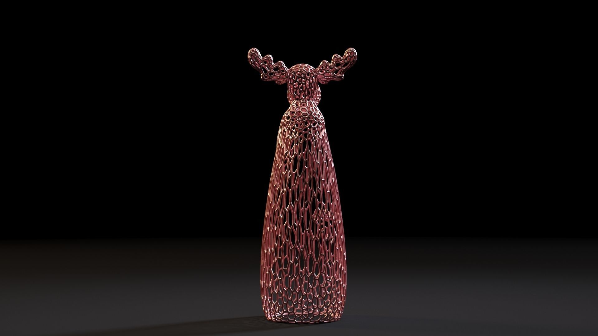 Christmas decor lamp elk 3D print model_4