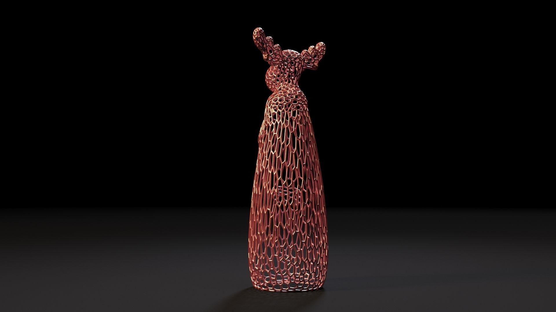 Christmas decor lamp elk 3D print model_3