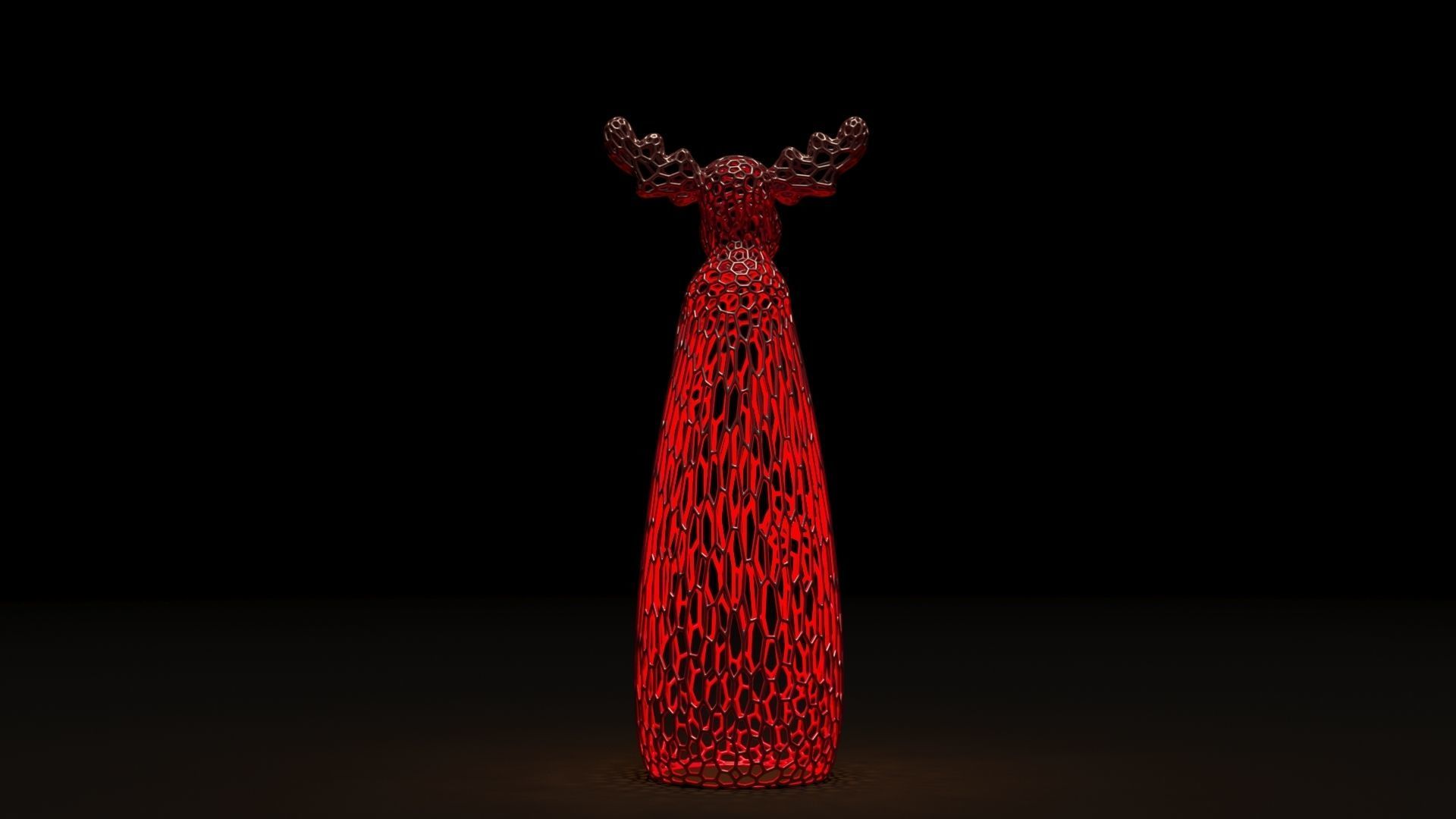 Christmas decor lamp elk 3D print model_13