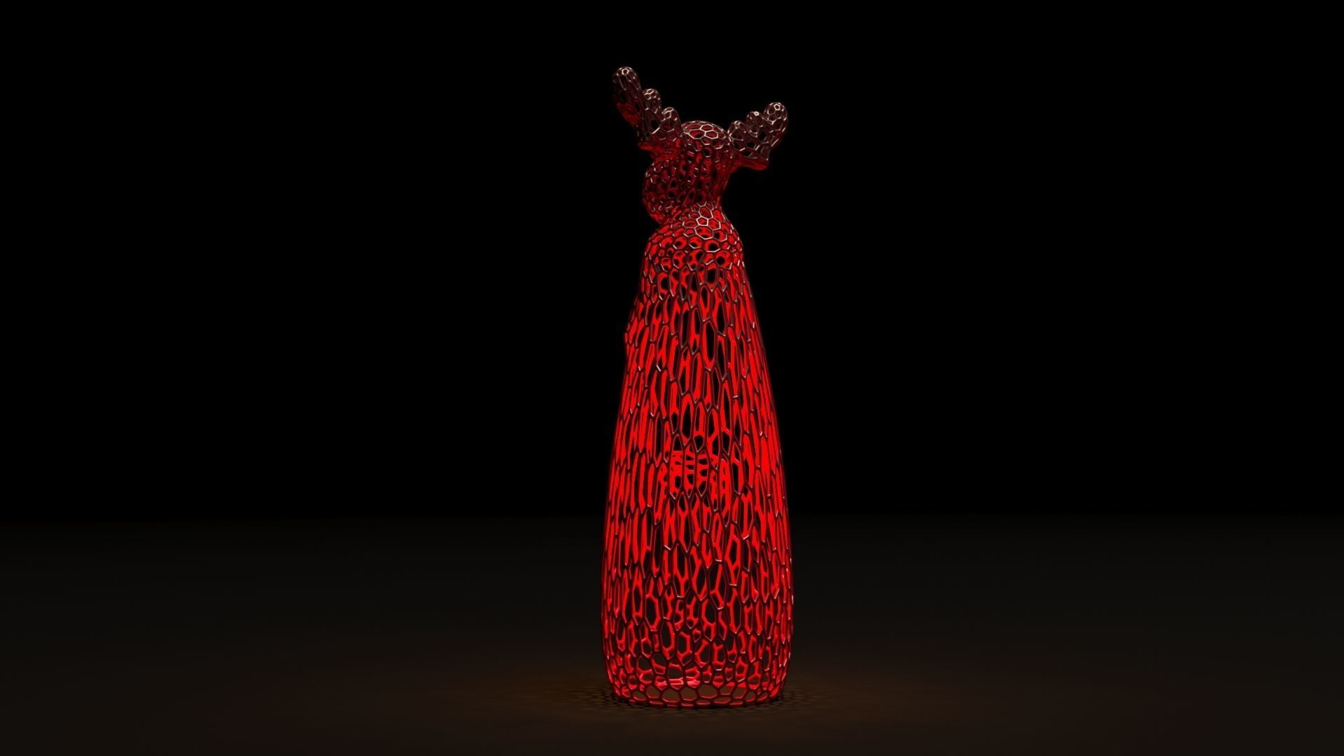 Christmas decor lamp elk 3D print model_12