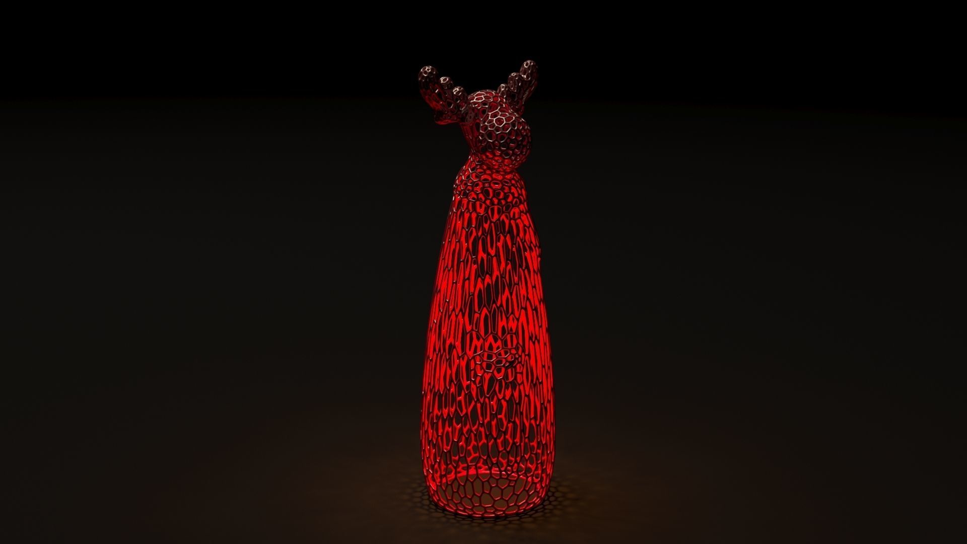 Christmas decor lamp elk 3D print model_16
