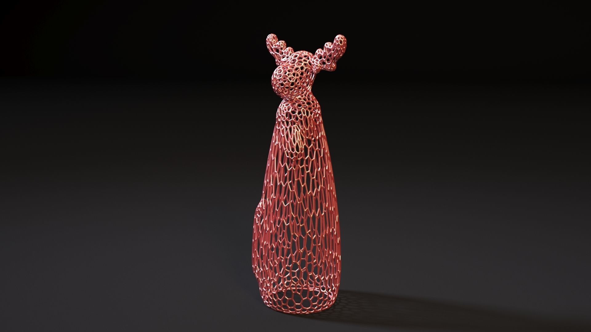 Christmas decor lamp elk 3D print model_1