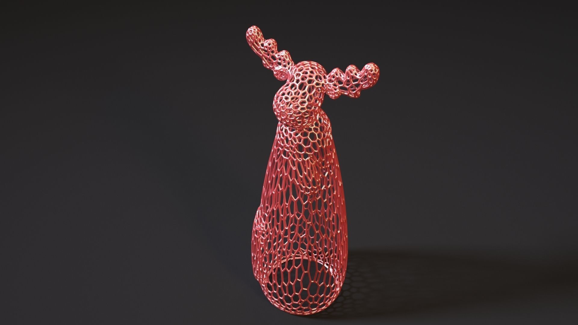 Christmas decor lamp elk 3D print model_9
