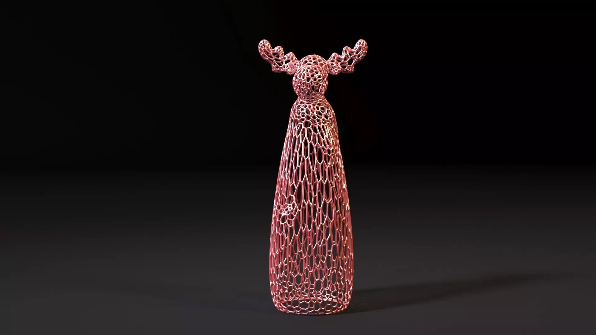 Christmas decor lamp elk 3D print model_0