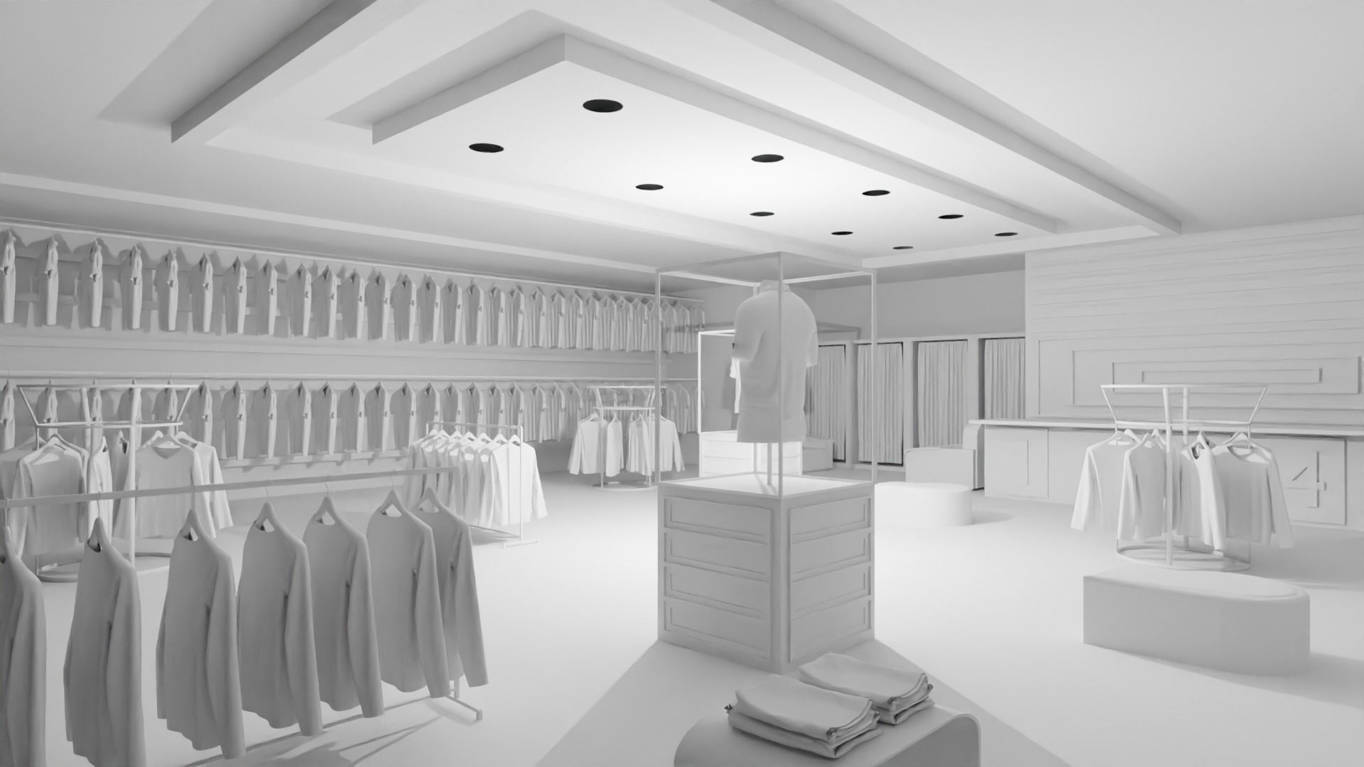 Clothing Store interior  3D model_6