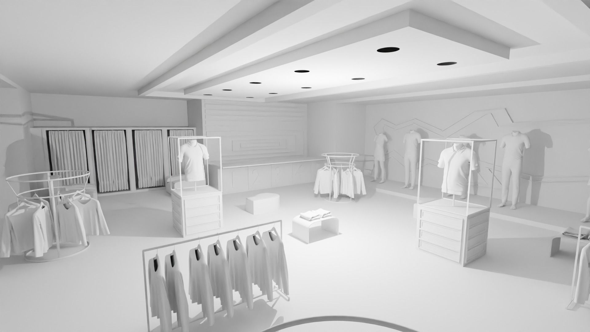 Clothing Store interior  3D model_2