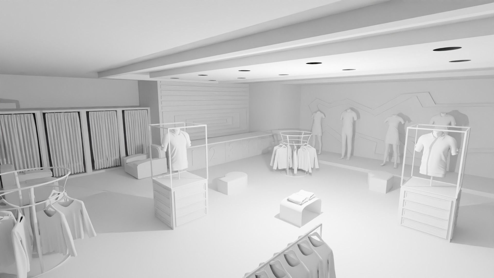 Clothing Store interior  3D model_4