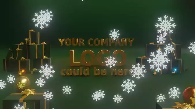 Christmas gift boxes animation for your company logo