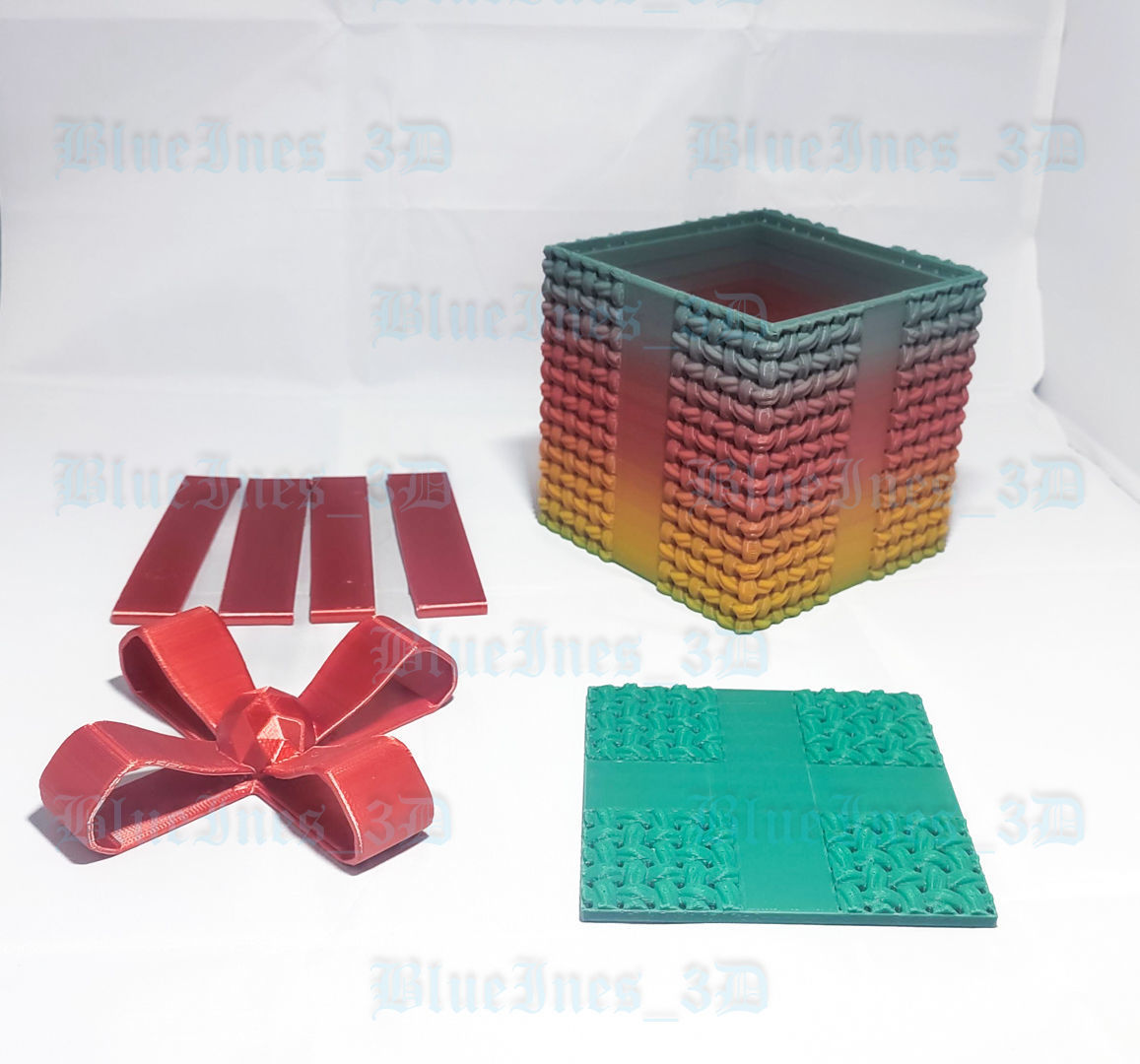 CROCHET CHRISTMAS GIFT BOX MULTIPARTS 3D print model_8