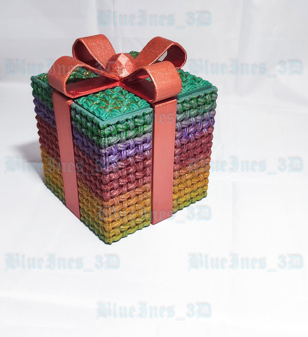 CROCHET CHRISTMAS GIFT BOX MULTIPARTS 3D print model_4