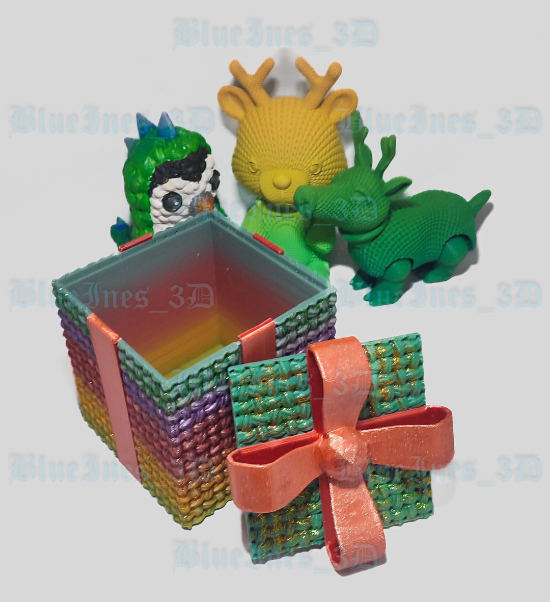 CROCHET CHRISTMAS GIFT BOX MULTIPARTS 3D print model_7