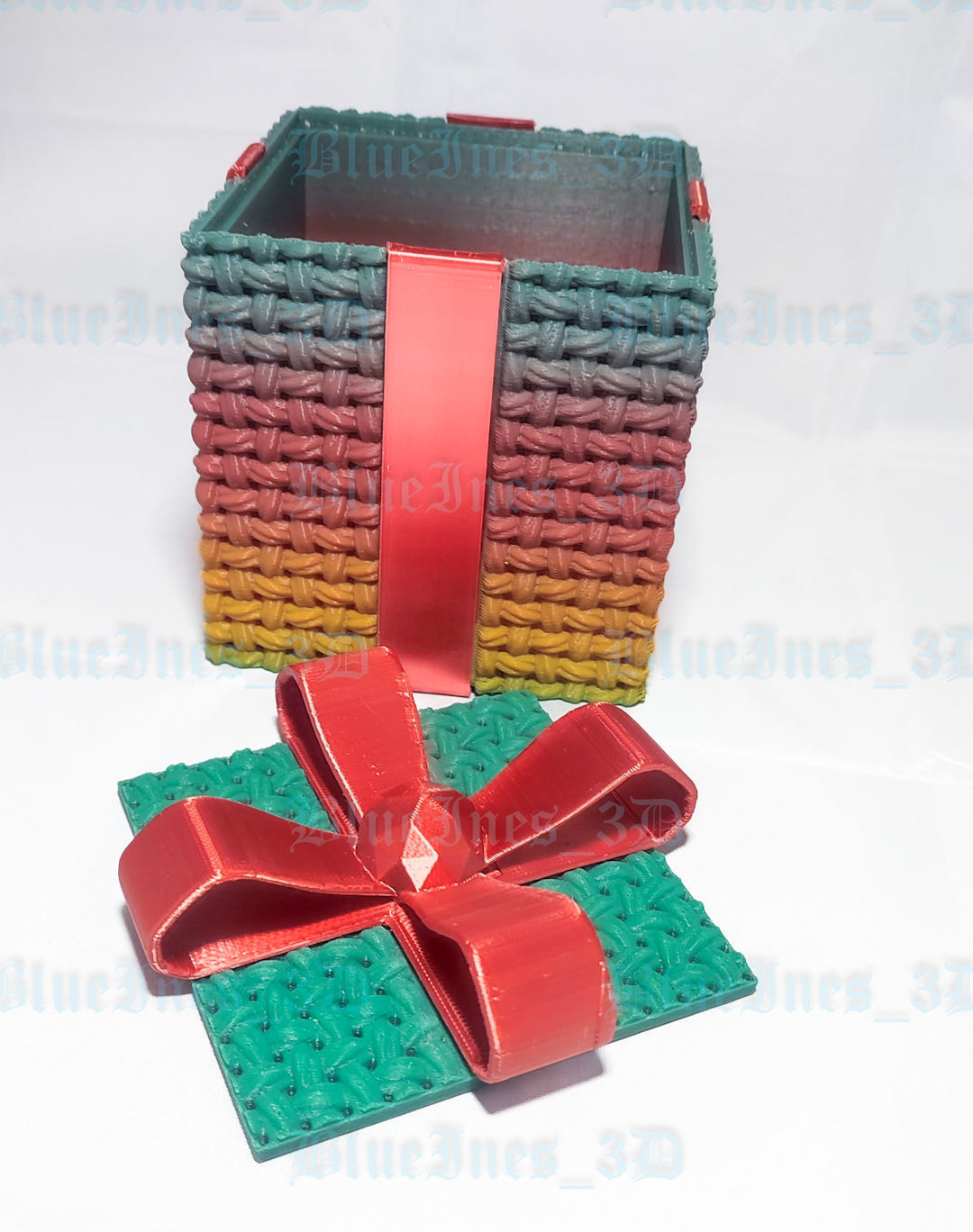 CROCHET CHRISTMAS GIFT BOX MULTIPARTS 3D print model_1