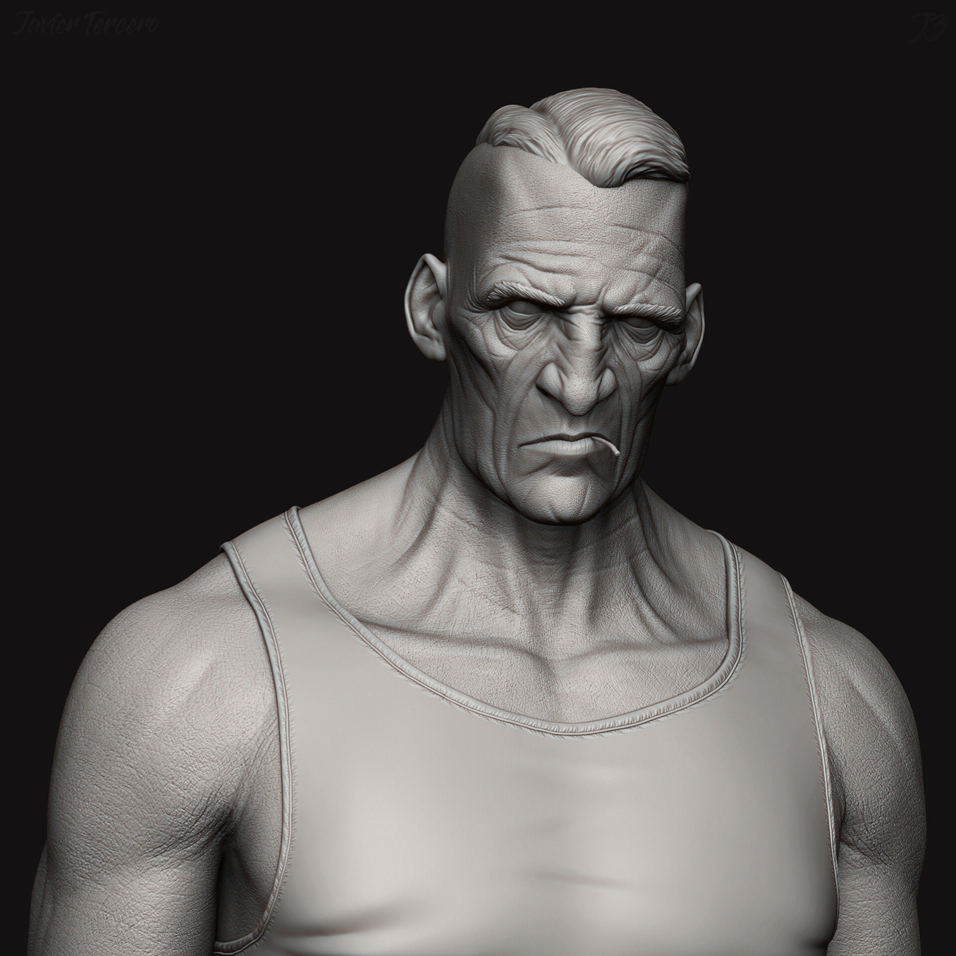 Dishonored Fan Art -Stylized Bust 3D print model_3