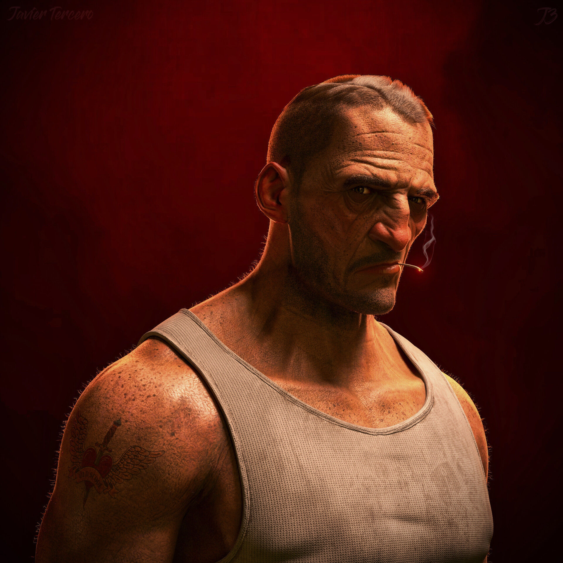 Dishonored Fan Art -Stylized Bust 3D print model_7