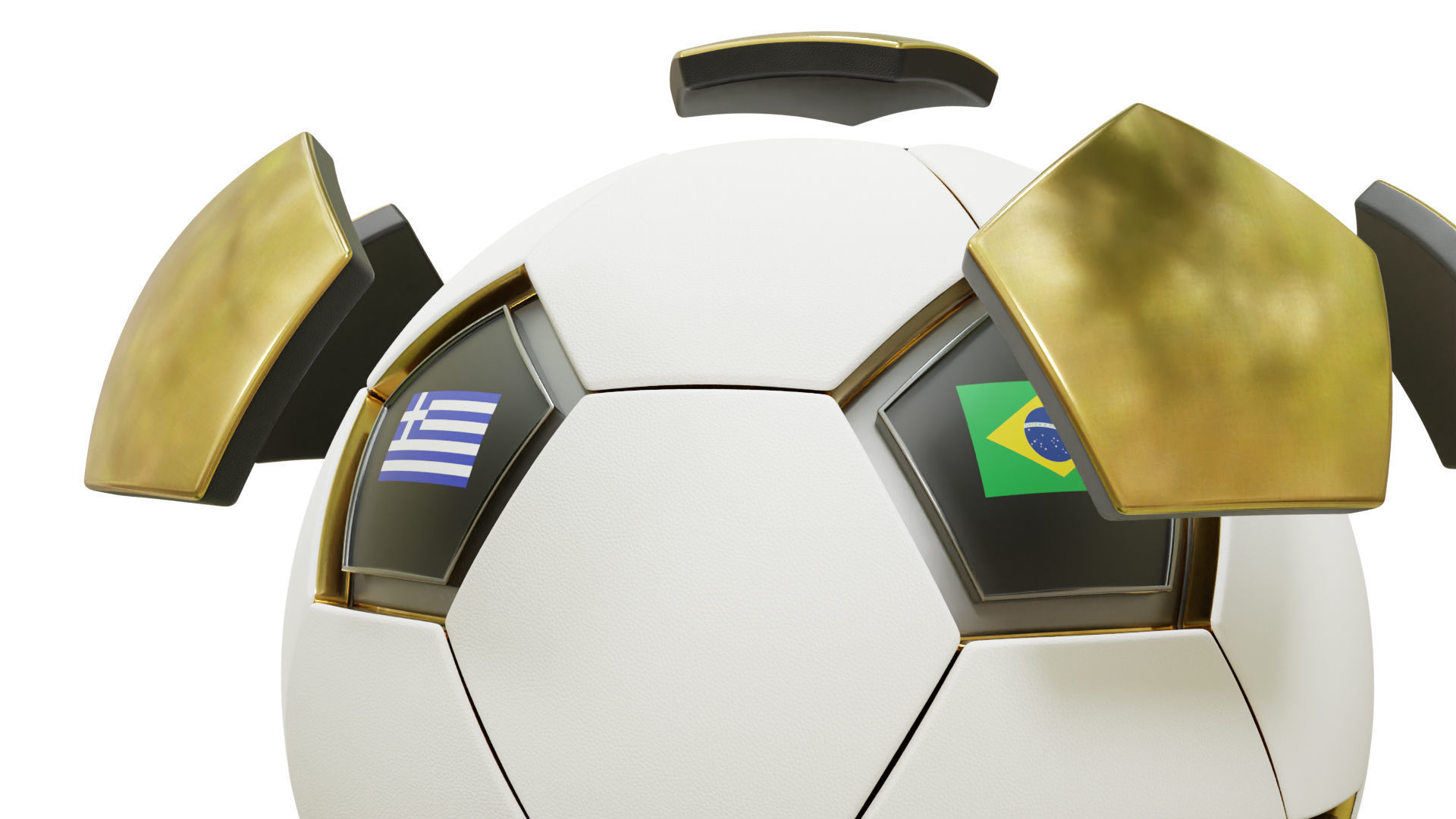 Customizable 3D Animated Football Product Showcase Version 3D model_3