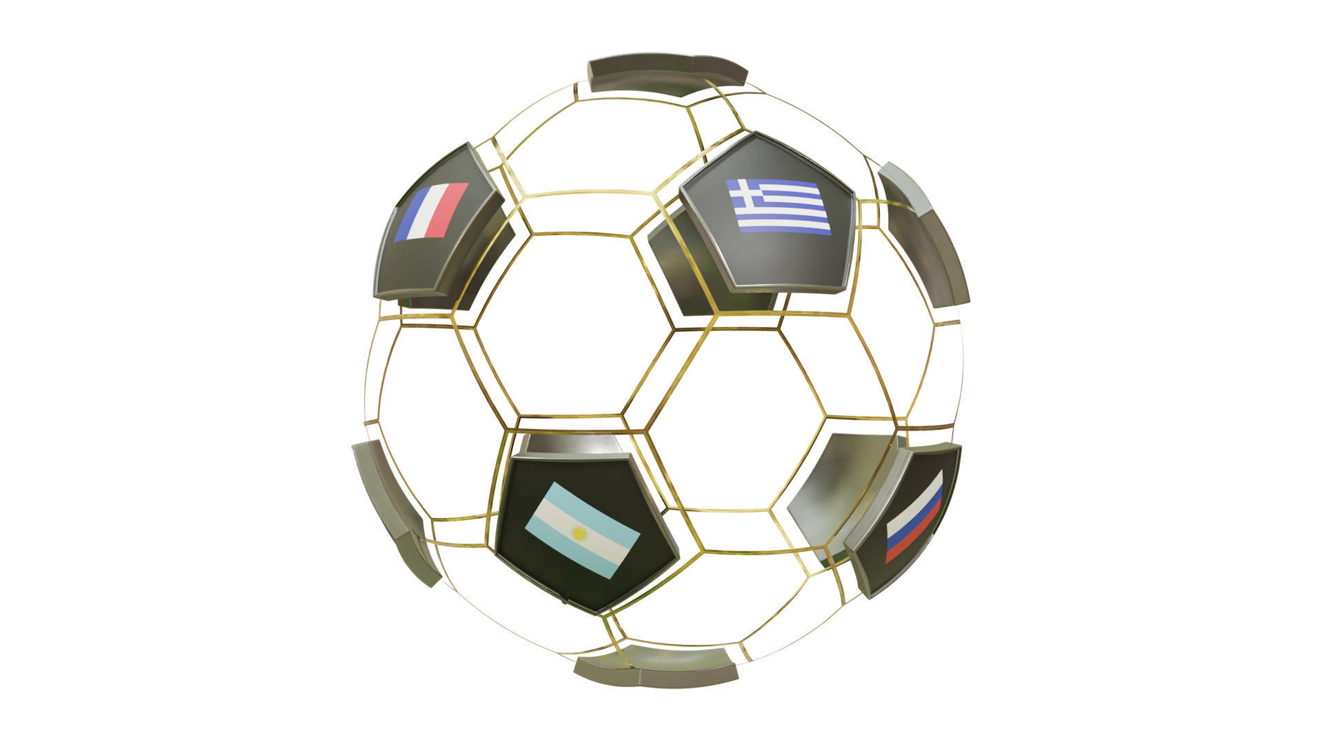 Customizable 3D Animated Football Product Showcase Version 3D model_9