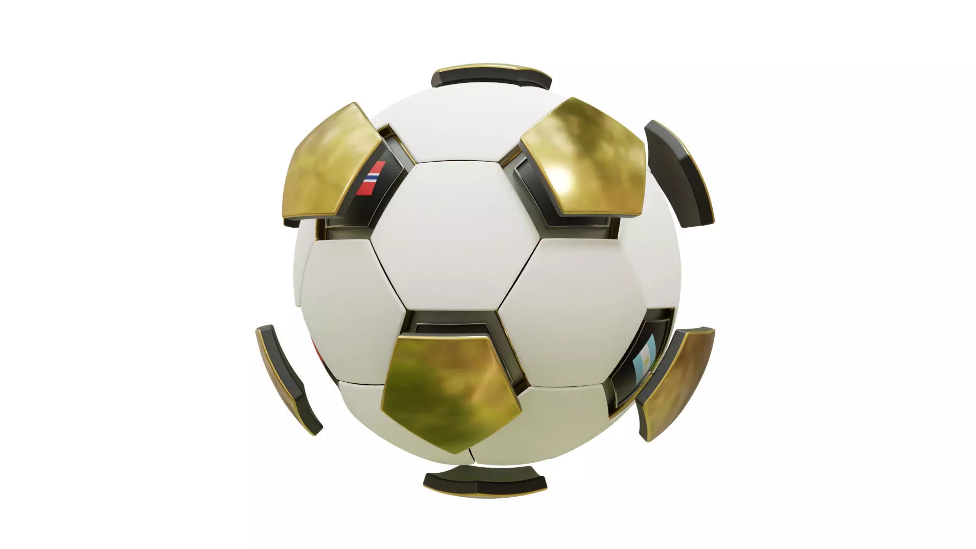 Customizable 3D Animated Football Product Showcase Version 3D model_0