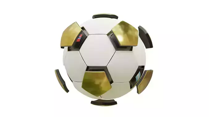 Customizable 3D Animated Football  Product Showcase Version  3D model