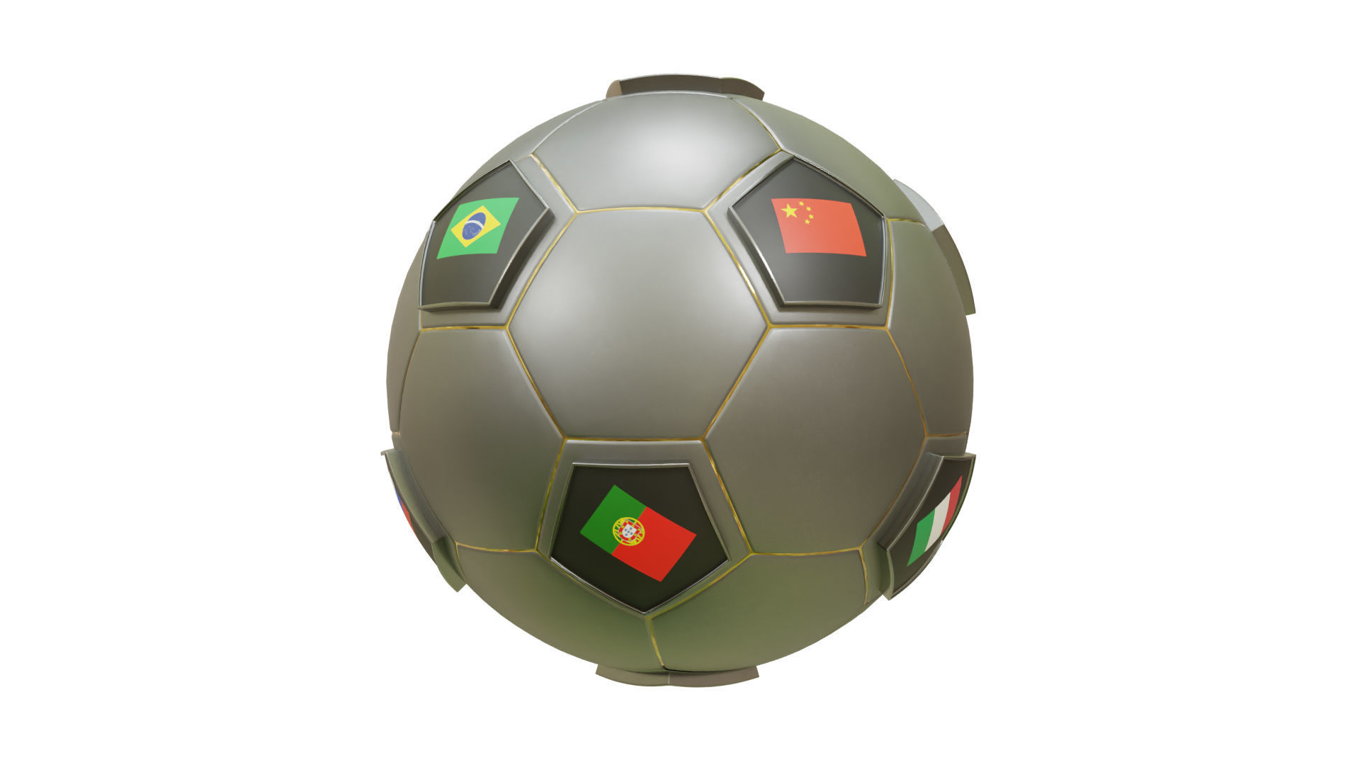 Customizable 3D Animated Football Product Showcase Version 3D model_6