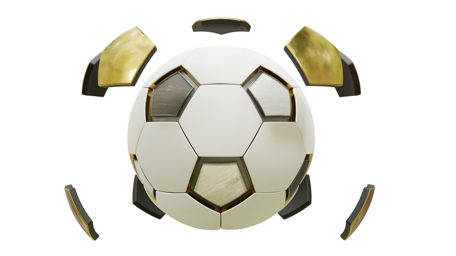 Customizable 3D Animated Football Product Showcase Version 3D model_10