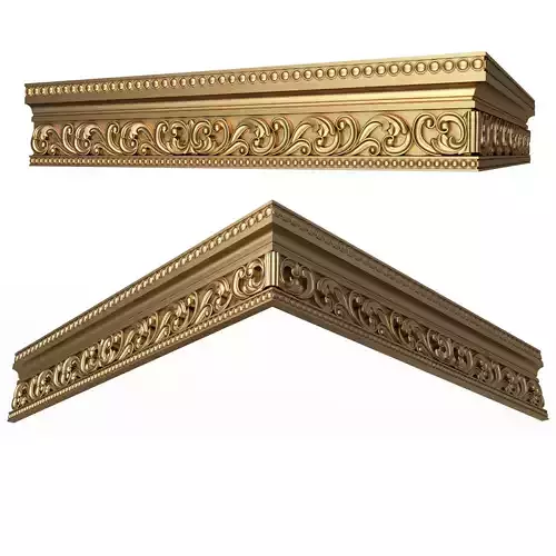 Cornice Decoration Molding 013 270 Degree Low-poly 3D model
