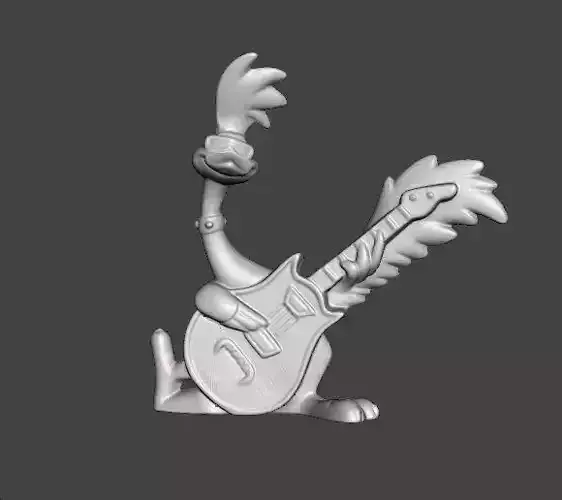 LOONEY TUNES ROCK BAND ROAD RUNNER PROMOTIONAL FIGURE 90S PVC 3D print model