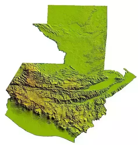  Exquisite 3D Terrain Digital Elevation Model of Guatemala 