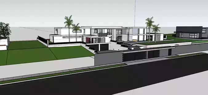 Modern house on the beach