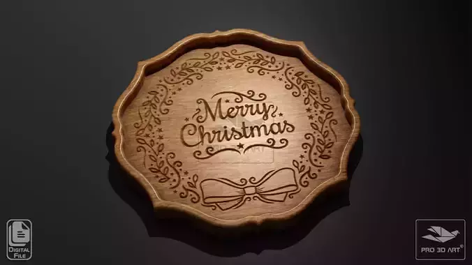 Christmas Wreath Tray - CNC Files for Wood