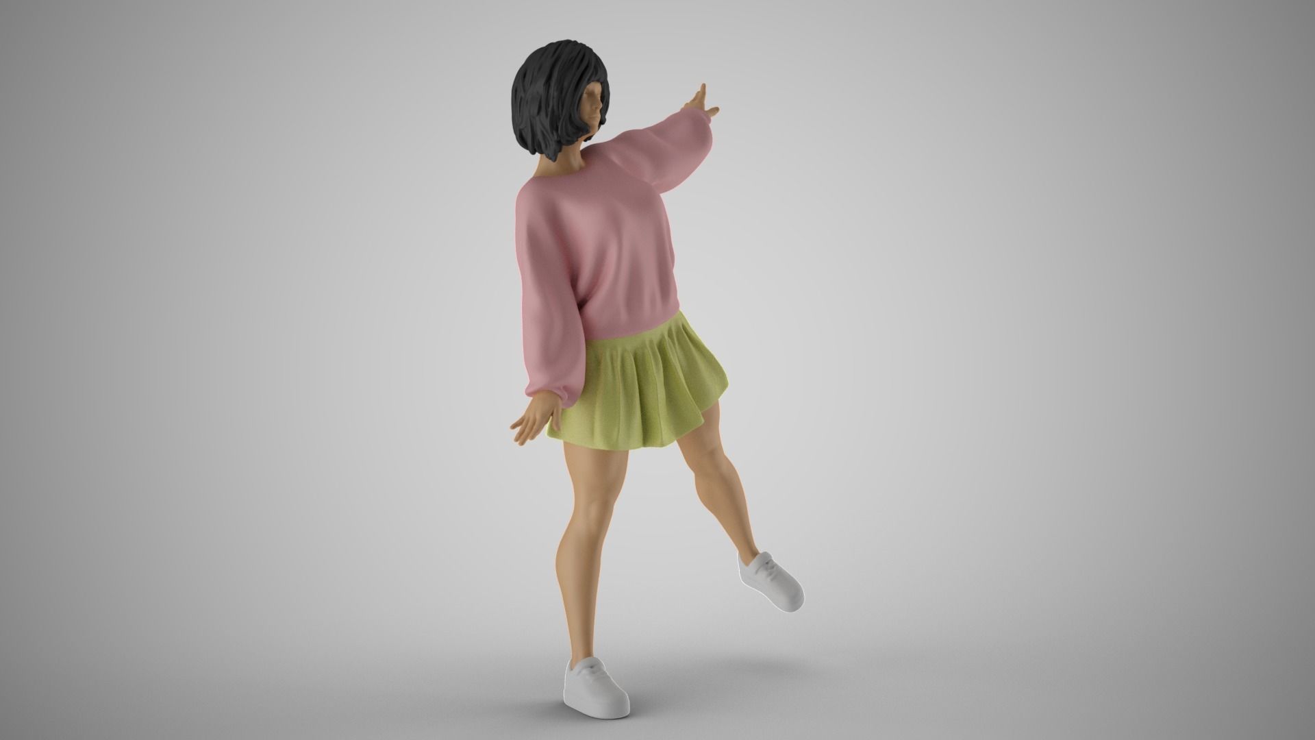 Girl in Balance 3D print model_13